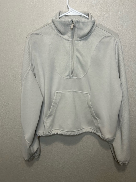 lululemon athletica Tops - Lululemon Brushed Softstreme Half Zip Sweatshirt Size 8 Loungewear Comfy